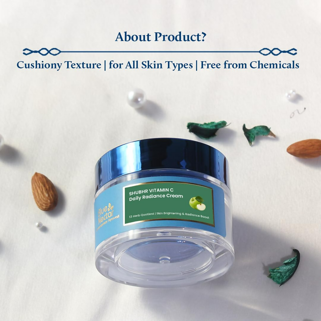 Blue Nectar Natural Vitamin C Face Cream for Glowing Skin Dark Spot Removal Cream For Women | Grocsy