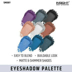 Insight Cosmetics 9 Color Eyeshadow Pallate - Smoky | Grocsy