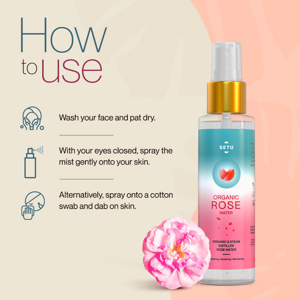 Setu Organic Rose Water Spray | Grocsy