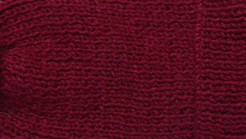 Chutput Kids Woollen Hand Knitted Pom Pom Detailed Cap - Maroon | Grocsy
