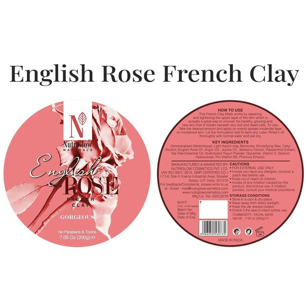 NutriGlow NATURAL'S English Rose French Clay | Grocsy