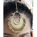 MS Fashion India Half Moon Gold-Polished Simple Design Maang Tikka | Grocsy