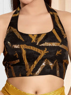 Joban Fashion Mustard Cotton Padded Blouse With Square Neck Sleeveless | Grocsy