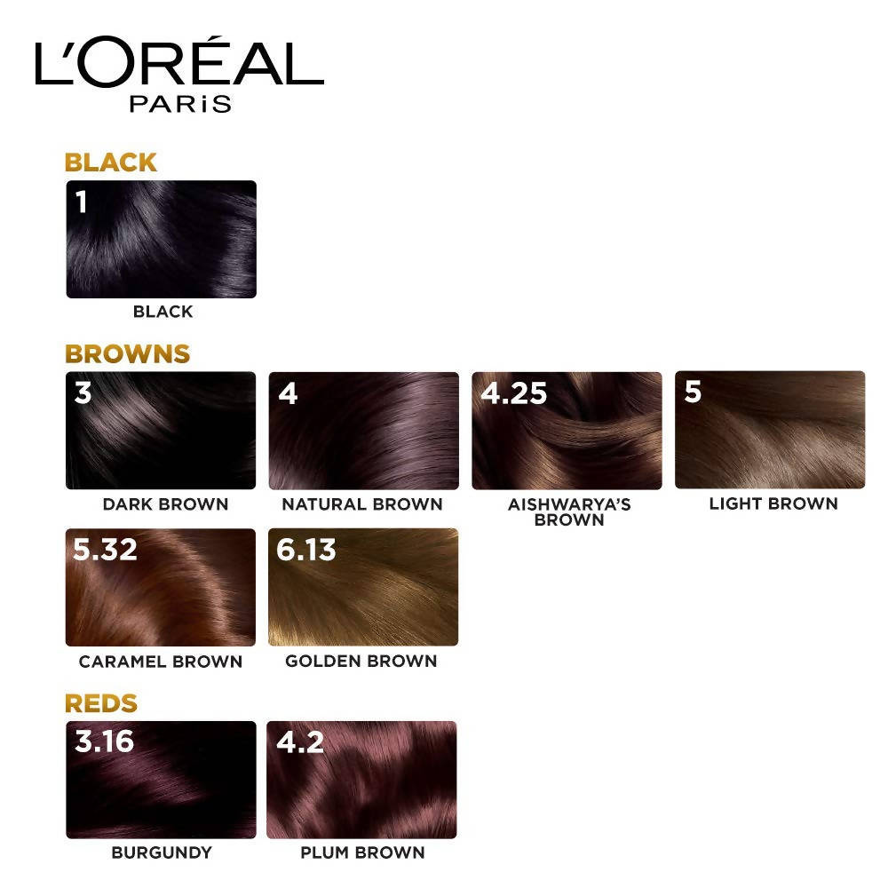 L'Oreal Paris Excellence Creme Hair Color - 4.25 Aishwarya's Brown | Grocsy