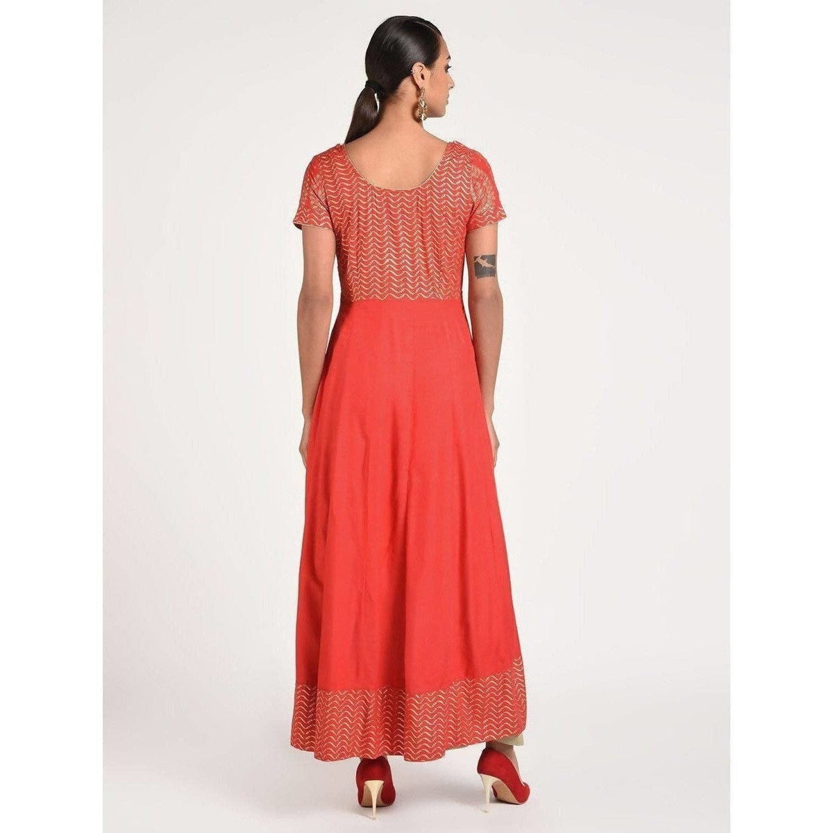 Cheera Women's Fancy Full Ghera Party Wear Anarkali Kurta (CH079K) | Grocsy