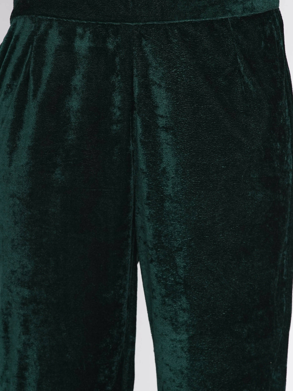 Women Republic Green Velvet Embroidered Kurta With Pant | Grocsy