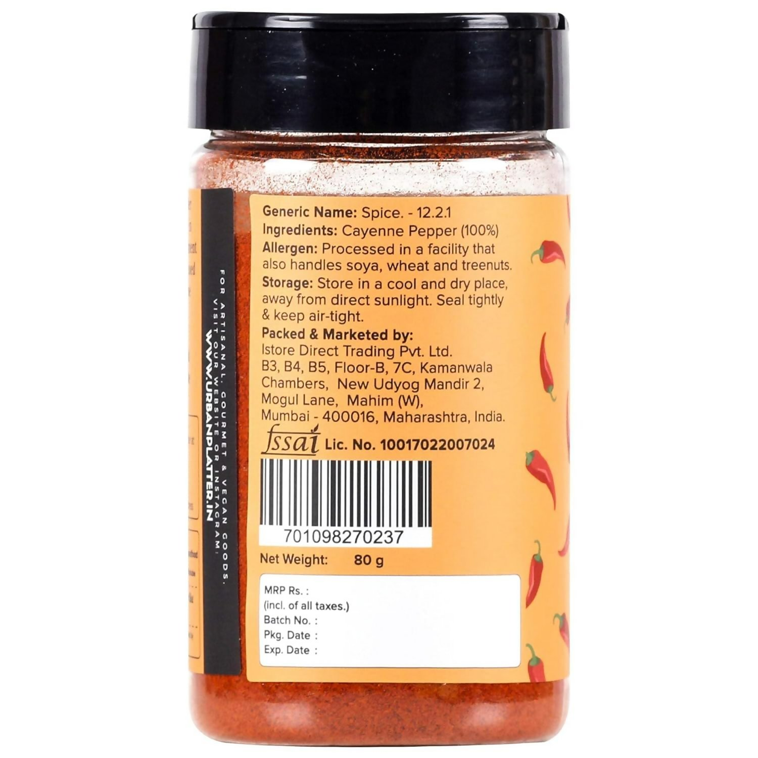 Urban Platter Cayenne Pepper Powder | Grocsy