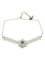 Green Stone Kundan Choker- Ruby Raang | Grocsy