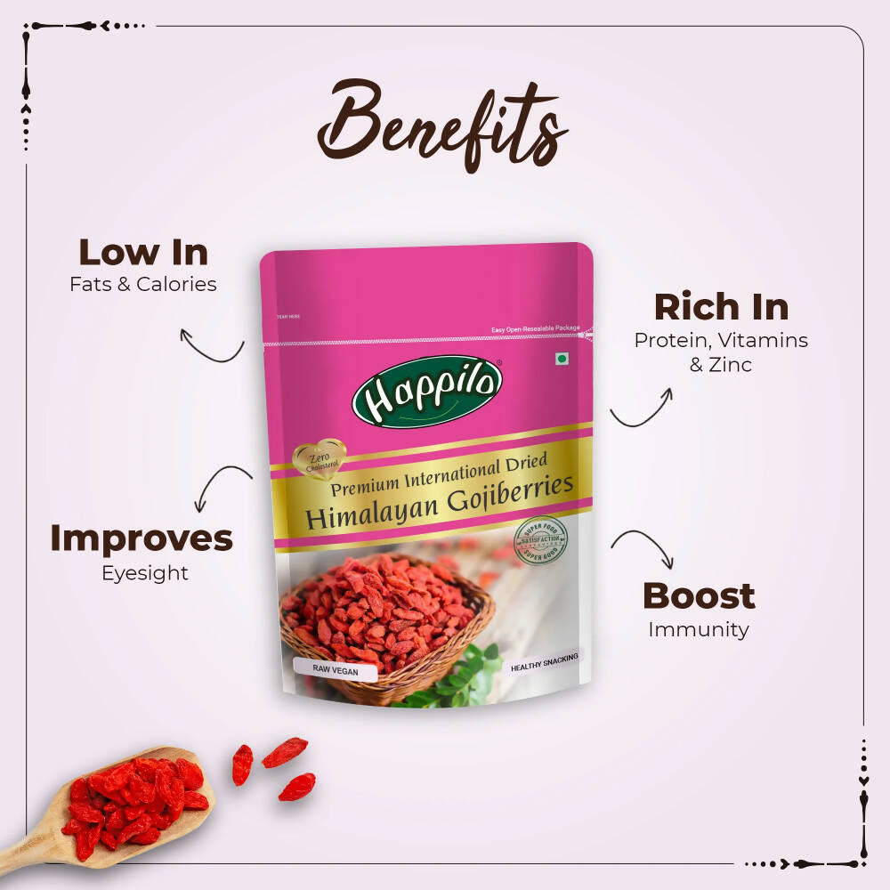 Happilo 100% Natural Himalayan Dried Gojiberries | Grocsy