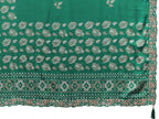 Green Gajji Silk Cord Jari Thread Stone Sequence Saree - Norita Saumya | Grocsy