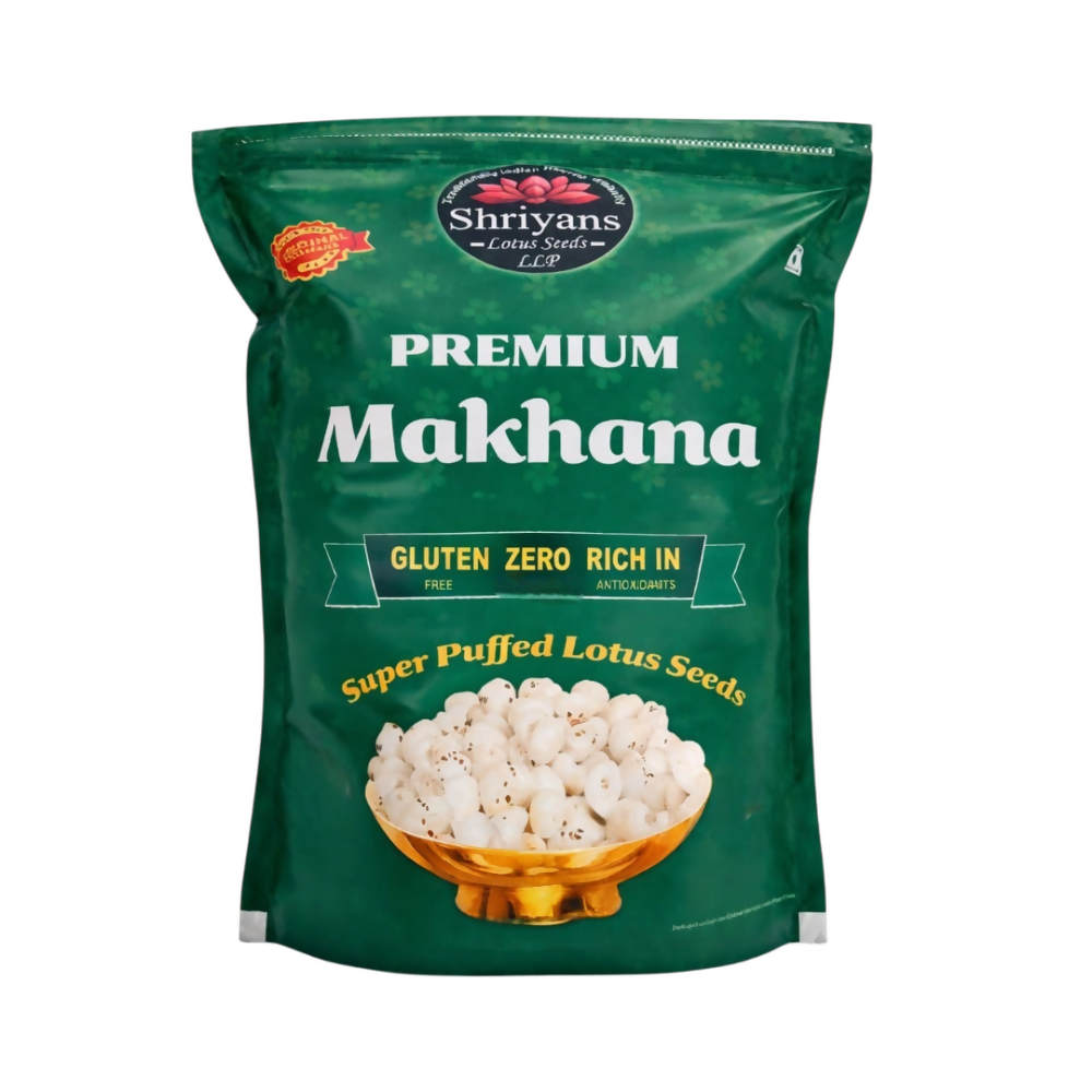 Shriyans Lotus Seeds Premium Raw Makhana| Jumbo Fox Nuts | Premium Makhana | Healthy Snack | Phool Makhana| 100 % Natural | Grocsy