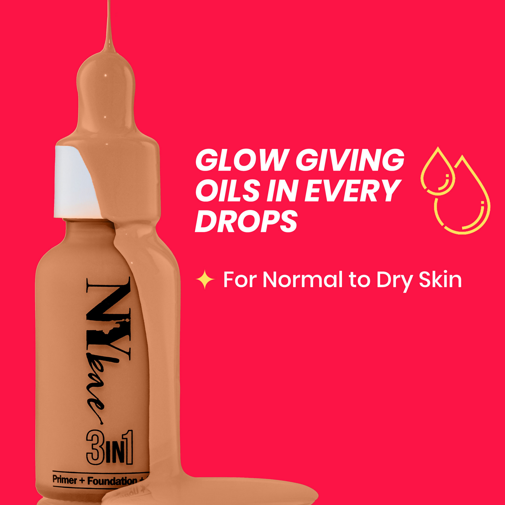 NY Bae 3 in 1 Serum Foundation Infused With Primer - Cool Mocha 08 | Grocsy