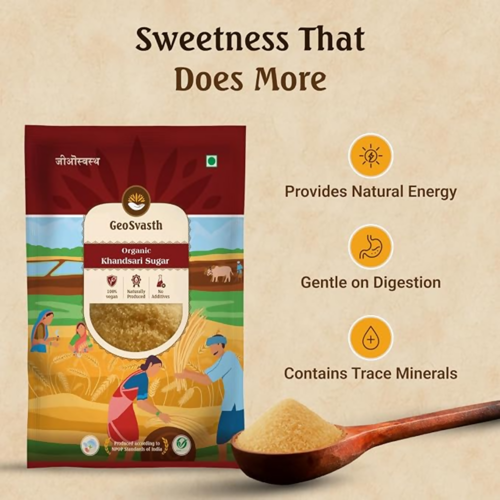 Geosvasth Organic Khandsari Sugar | Grocsy