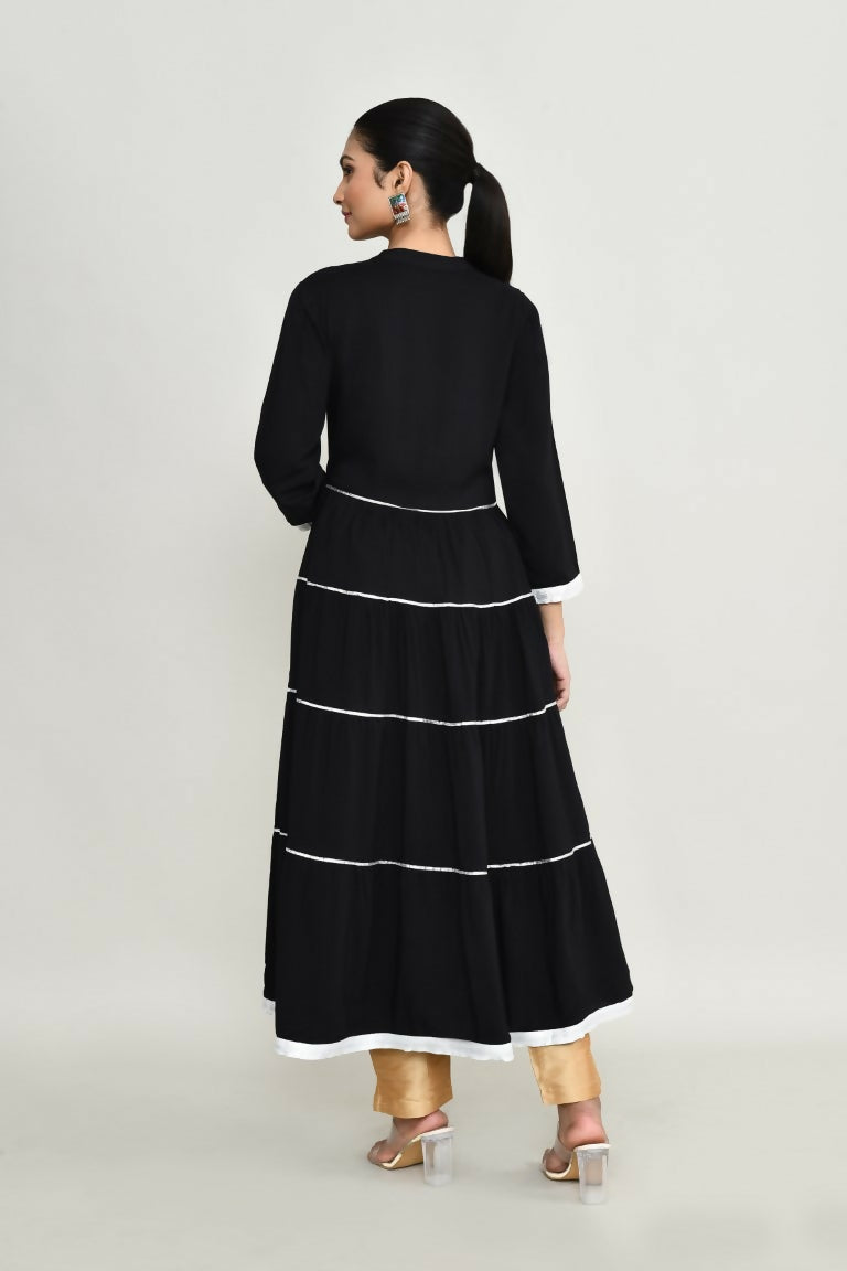 Joban Fashion Black Rayon Tunic | Grocsy