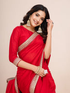 kasee Embroidered Pure Silk Ready to Wear Saree | Grocsy