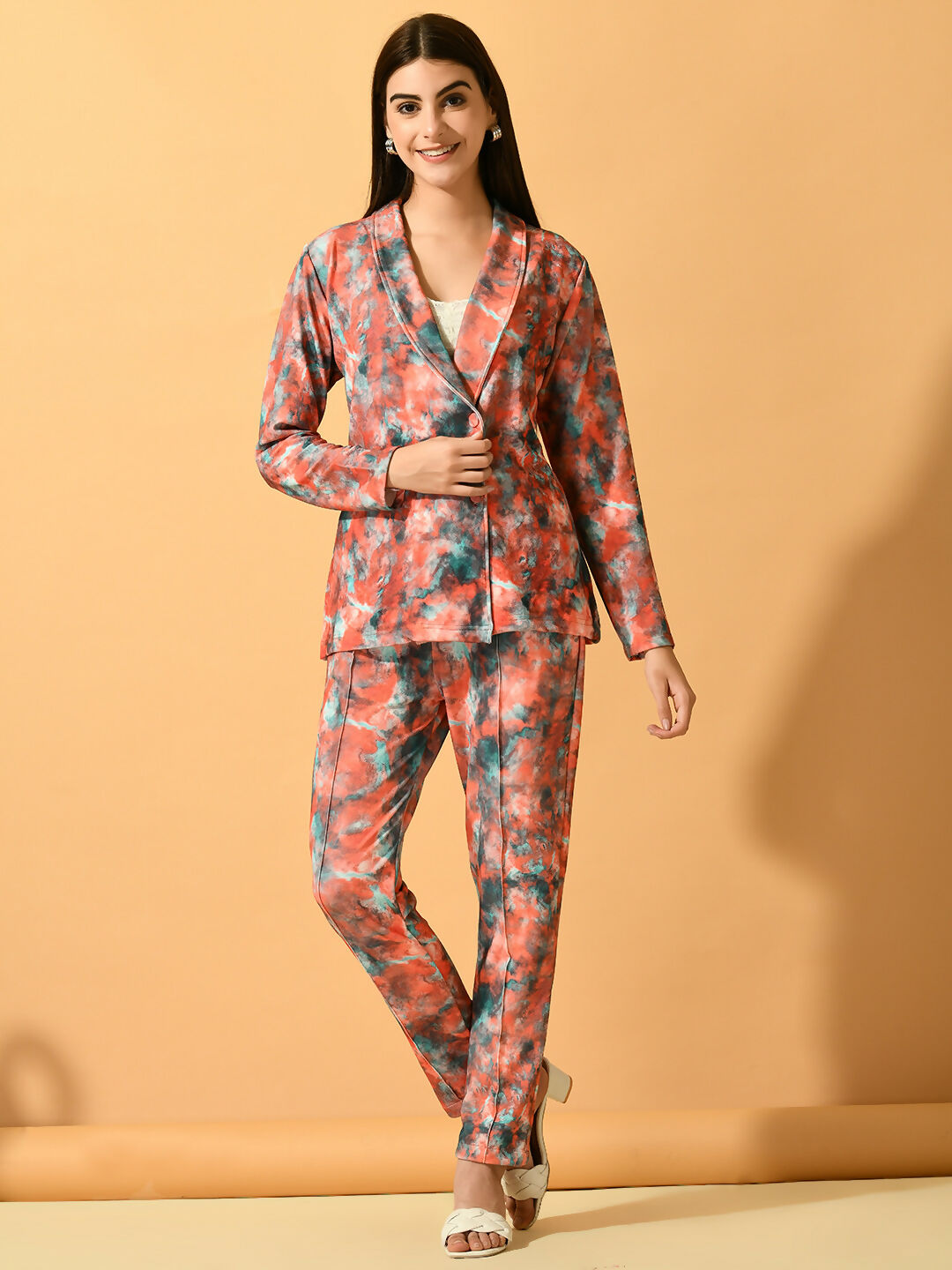 Myshka Women's Multi Printed Ombre Jacket | Grocsy