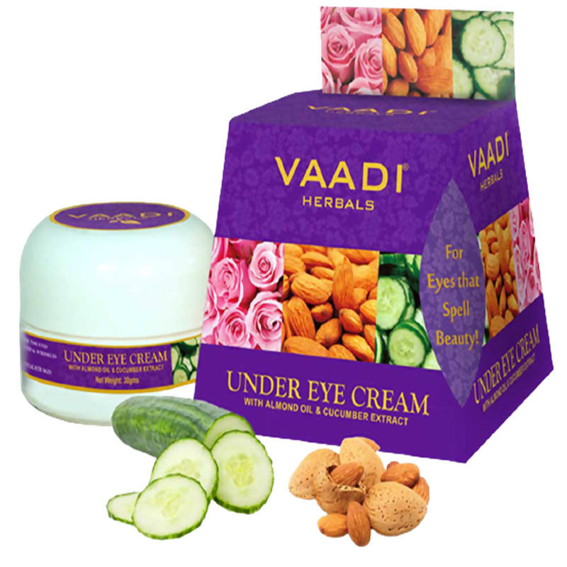 Vaadi Herbals Under Eye Cream Almond Oil and Cucumber Extract | Grocsy