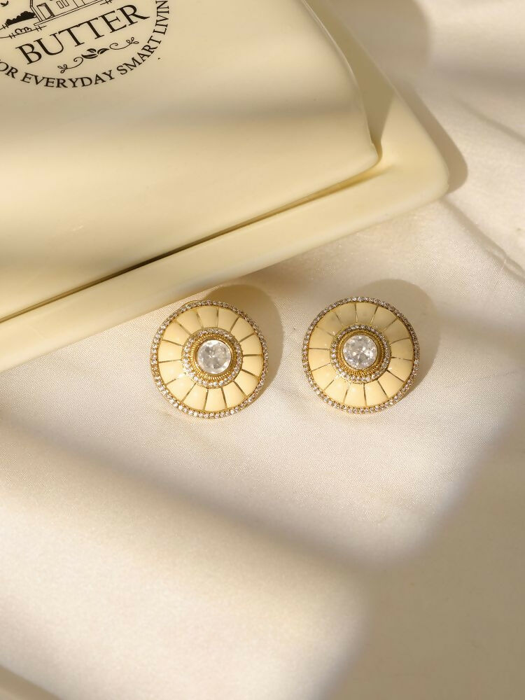 Women's Kundan Pearl earrings - Ruby Raang | Grocsy