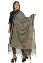 Mominos Fashion Moeza Handloom Cotton Coffee Color Dupatta For Women | Grocsy