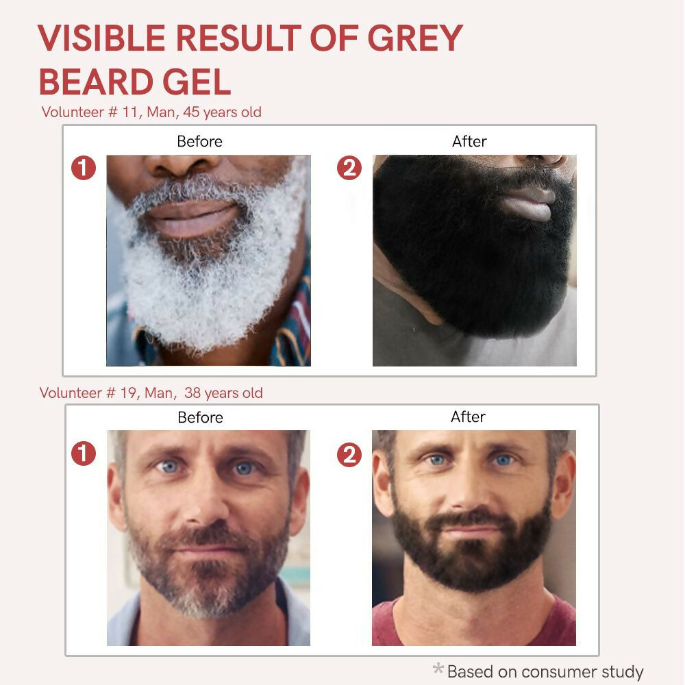 Ivory Natural Grey Beard Gel Restores Dark Shine & Vibrant Of Beard | Grocsy
