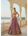 Lehenga Mart Designer Indian Wedding Lehenga Choli-Lavender | Grocsy