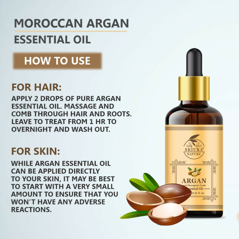 Skiura Nature Moroccan Argan Essential Oil For Anti Ageing | Grocsy