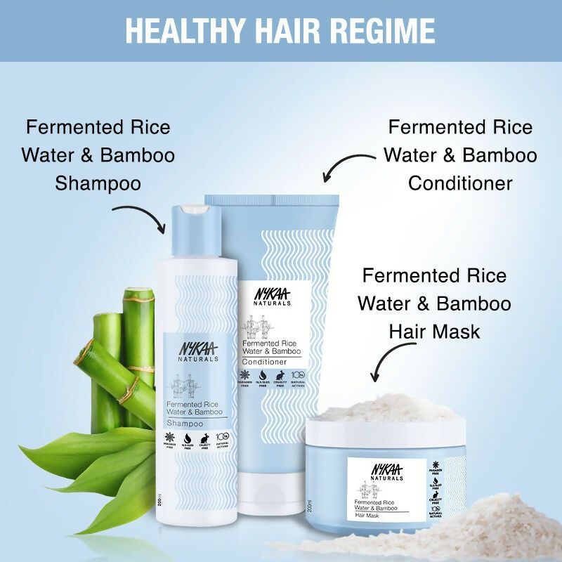 Nykaa Naturals Anti-Frizz - Free Conditioner With Fermented Rice Water & Bamboo | Grocsy