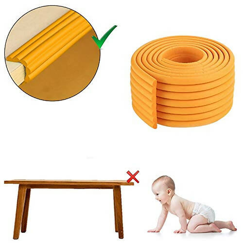 Safe-O-Kid Unique High Density- Prevents From Head Injury Multi-Functional 2 Meter Edge Guard - Yellow | Grocsy