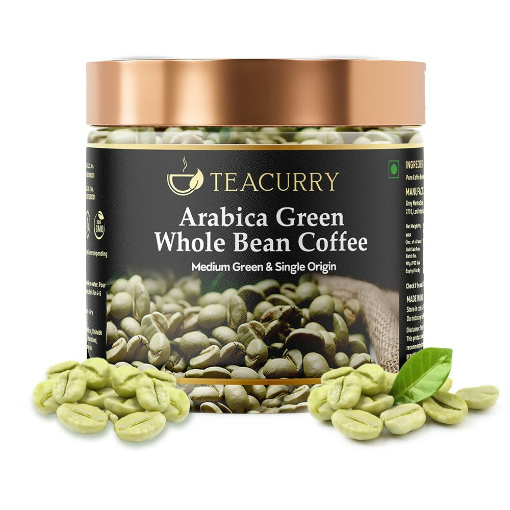 Teacurry Arabica Green Coffee Bean (Raw Whole Beans, 100% Arabica, Unroasted) | Grocsy