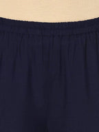 Aniyah Rayon Navy Blue Color Block Print Flared Slip-On Palazzo (AN-178K) | Grocsy