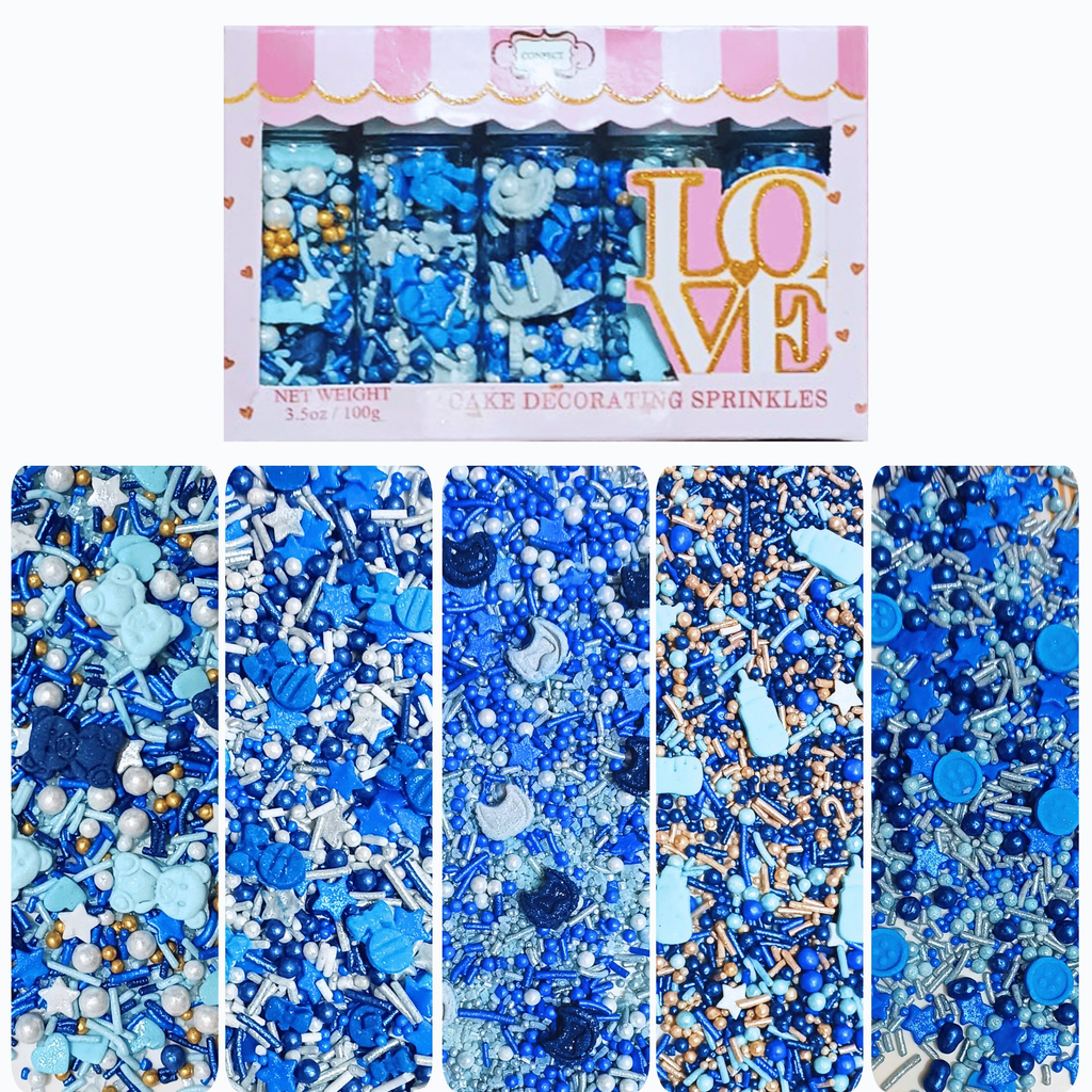 Confect Boys Baby Shower Sprinkles | Edible Sprinkles Assorted | Grocsy