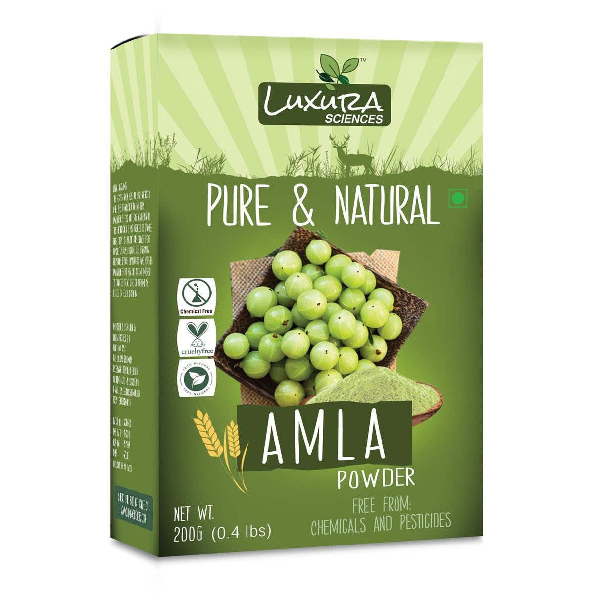 Luxura Sciences Pure Amla Powder For Hair Growth | Grocsy