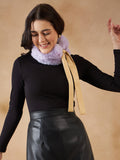InWeave Women's Light Mauve Fur Neckpiece | Grocsy