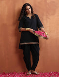 trueBrowns Black Cotton Co-ord Set | Grocsy