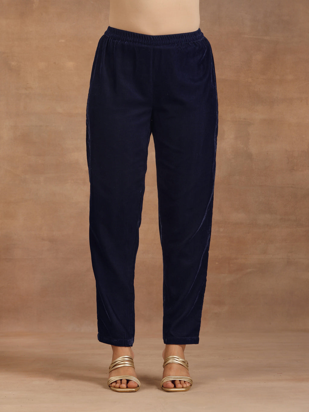 trueBrowns Midnight Blue Velvet Pant | Grocsy