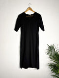 trueBrowns Black Slub Kurta | Grocsy