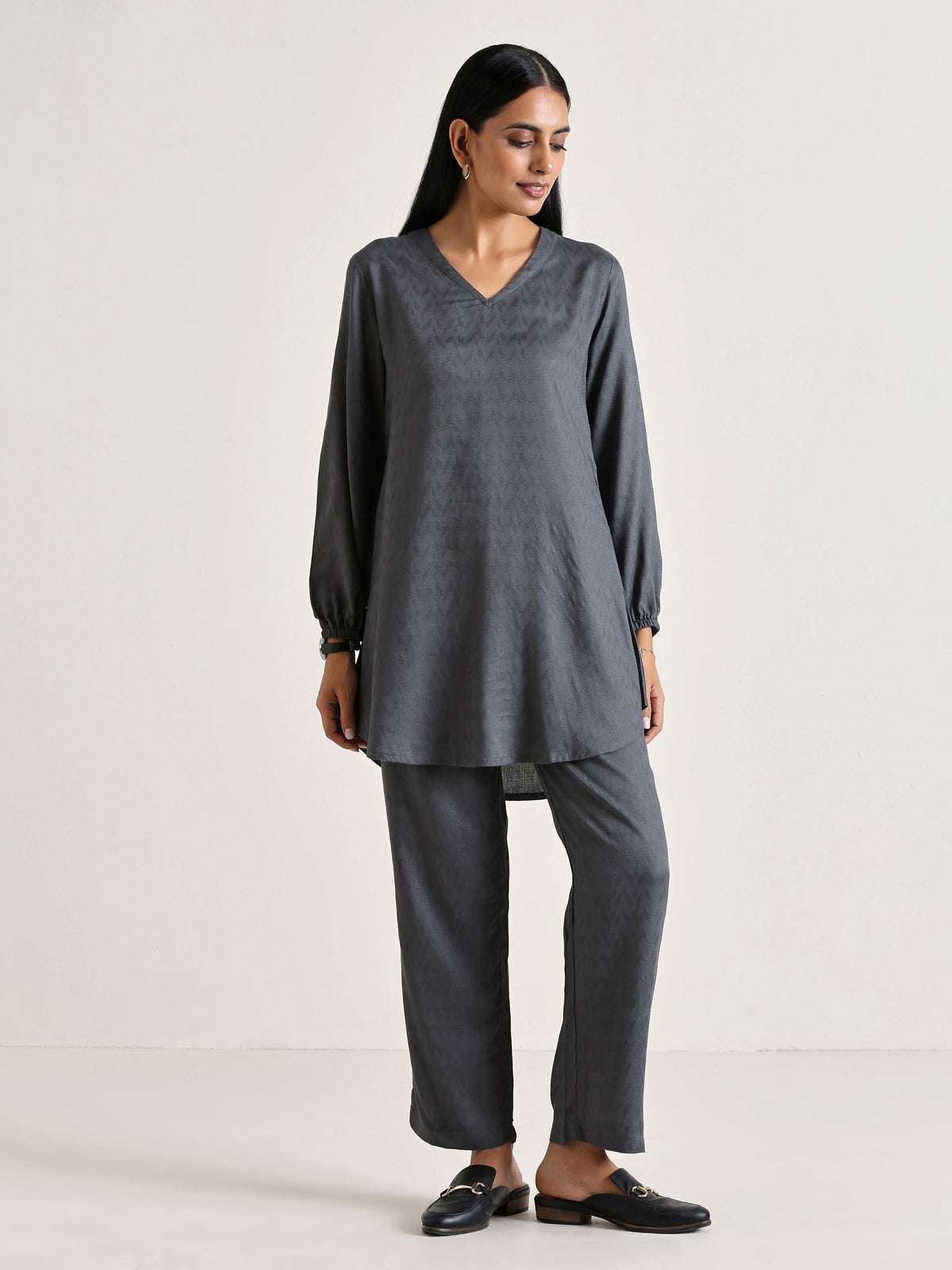 trueBrowns Grey Short Co-Ord Set | Grocsy