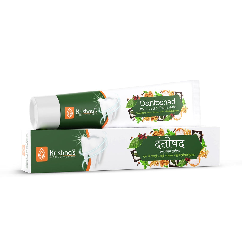 Krishna'S Herbal & Ayurveda Dantoshad Ayurvedic Toothpaste | Grocsy