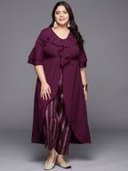Ahalyaa Women Plus Size Tunic with Trousers | Grocsy