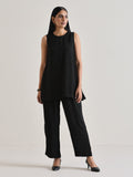 trueBrowns Black Sleeveless Co-Ord Set | Grocsy