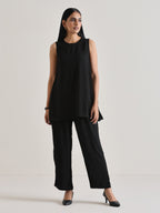 trueBrowns Black Sleeveless Co-Ord Set | Grocsy