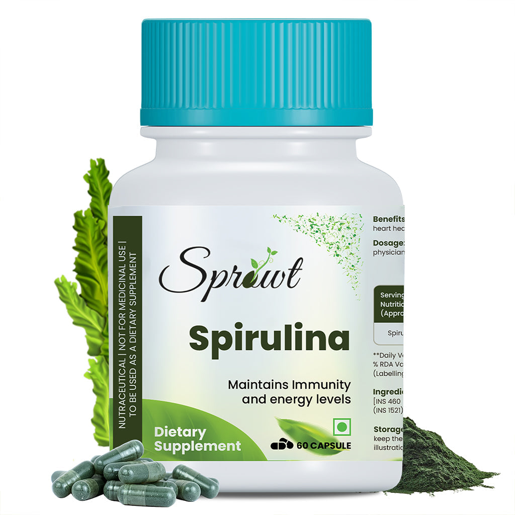 Sprowt Spirulina Capsules | Grocsy