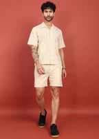 Fabmade The Life Co2. Cotton Linen Relaxed Shirt & Shorts | Grocsy