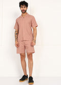 Fabmade Men’S Peach Linen Co-Ord Set | Grocsy