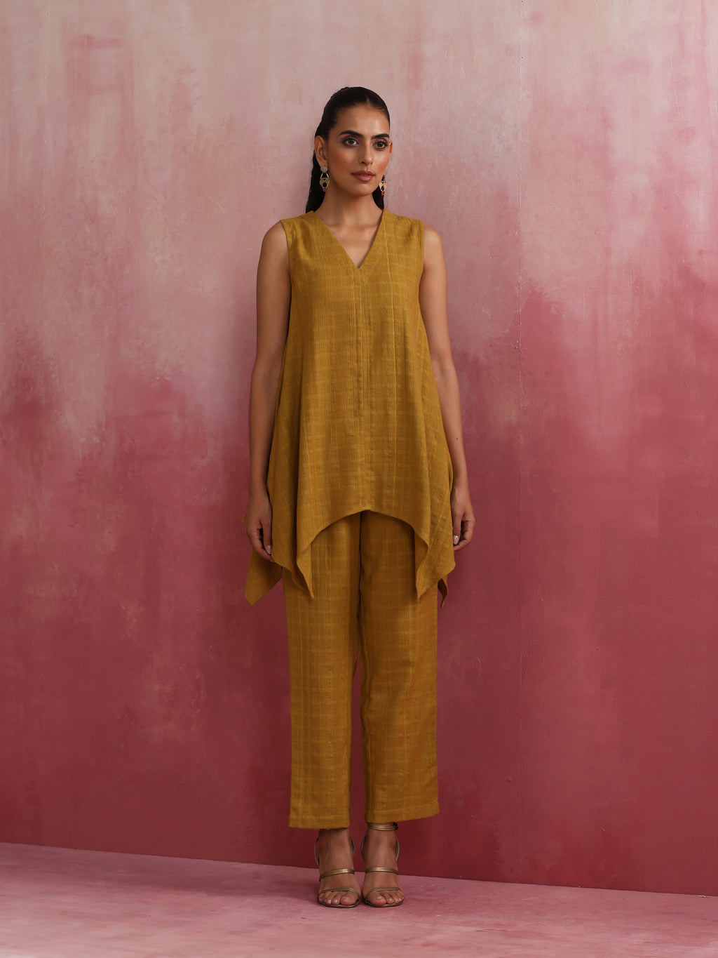 trueBrowns Mustard Cotton Dobby Co-ord set | Grocsy