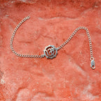trueBrowns 925 Sterling Silver Embossed Om Silver Chain Rakhi | Grocsy