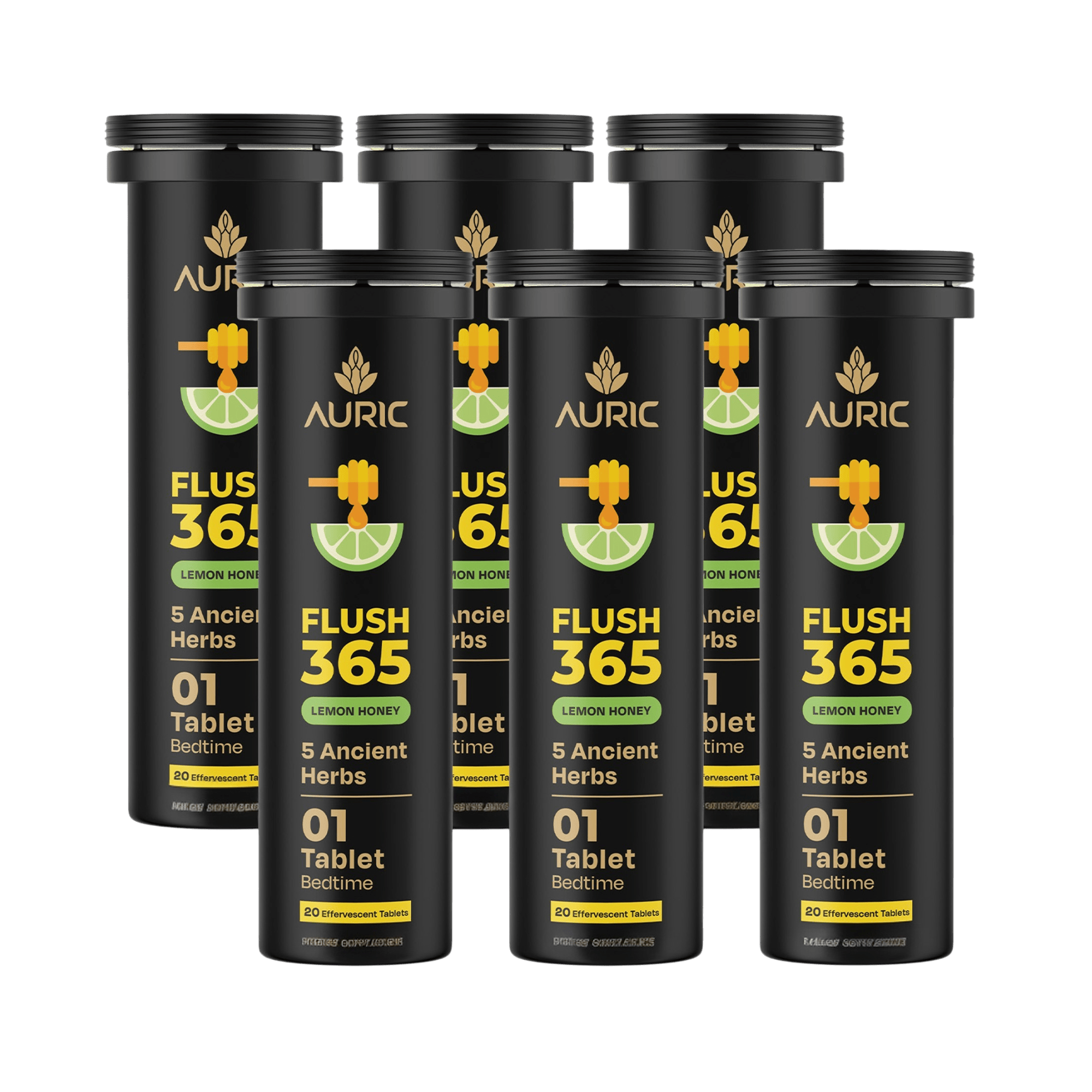 Auric Flush365 Tablets | Honey Lemon Flavour | Grocsy