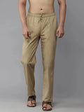 Fabmade Men's Khaki Cotton Pyjama | Grocsy