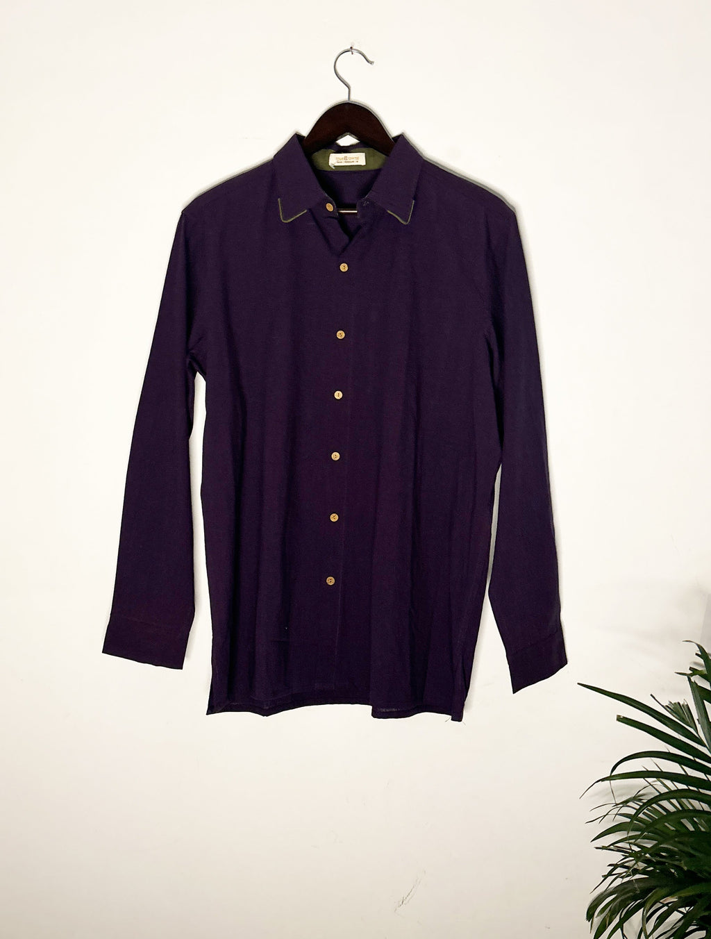 trueBrowns Purple Slub Men's Shirt | Grocsy