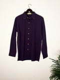trueBrowns Purple Slub Men's Shirt | Grocsy